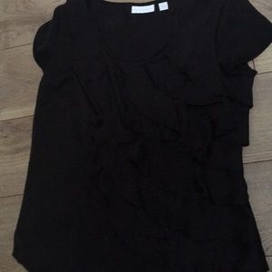 Ruffle satin top